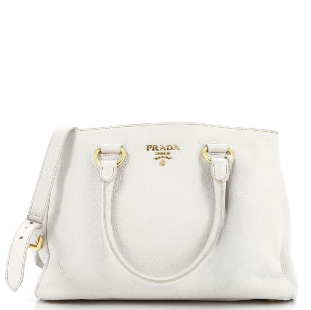 Prada White Leather Women's Bag